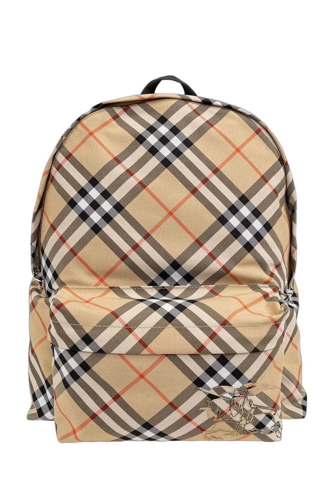 Burberry 체크 로고 디테일 백팩