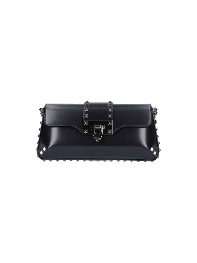 Valentino Garavani 락스터드 폴드오버 탑 숄더백