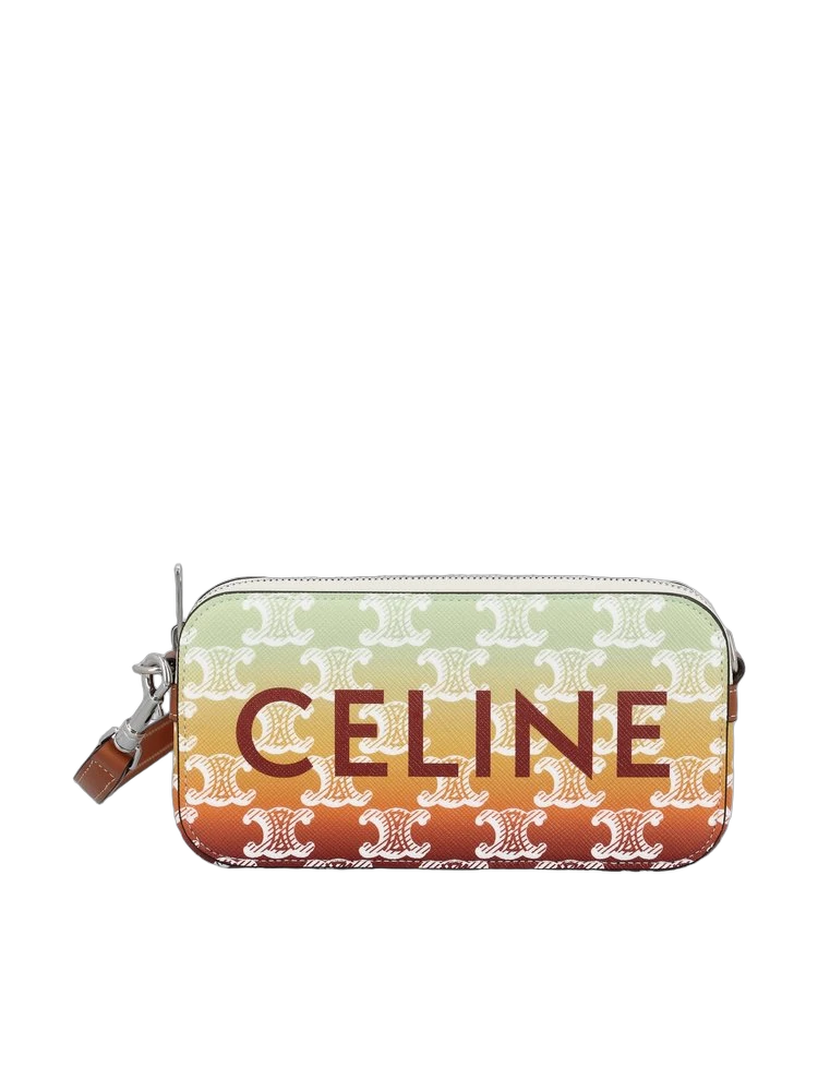 Celine 가로 로고 프린트 파우치