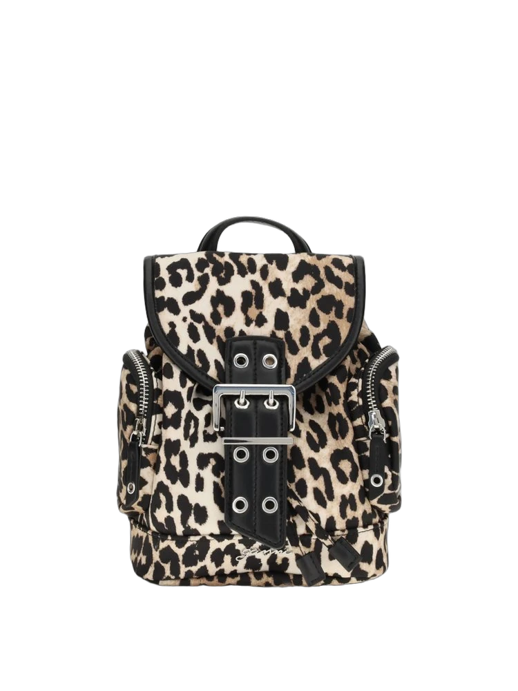 Ganni 레오파드 프린트 백팩