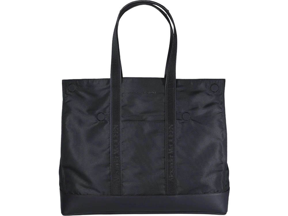 Alexander McQueen 로고 밴드 토트백