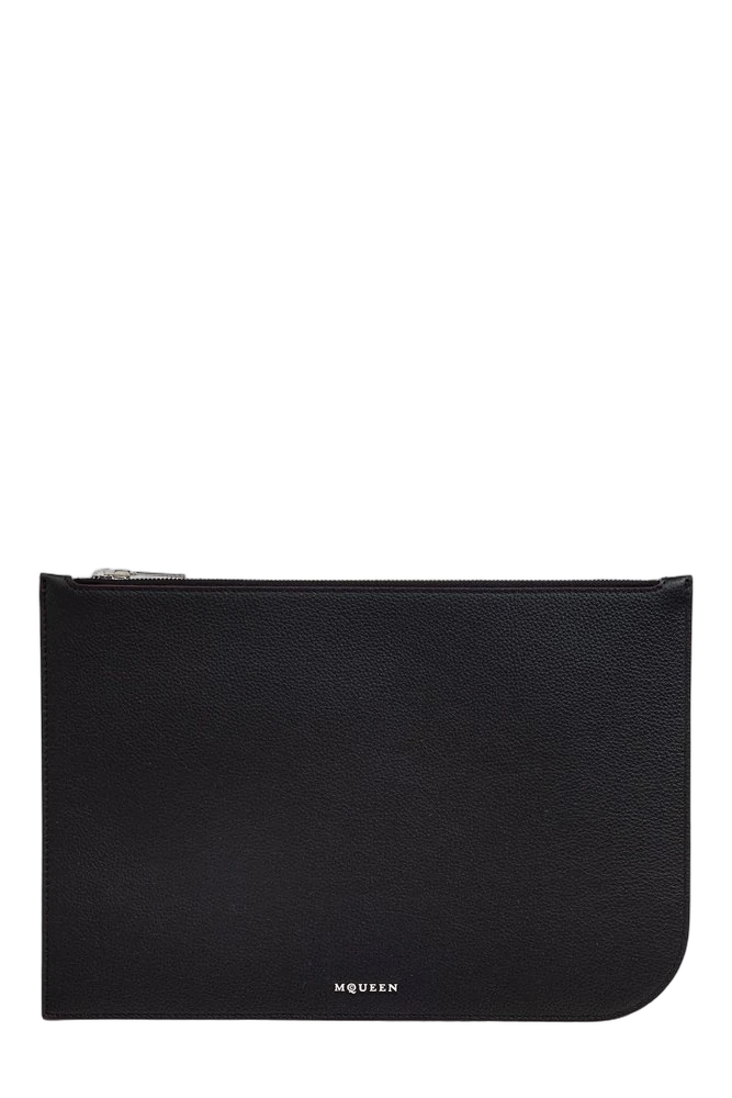 Alexander McQueen 로고 디테일 지퍼 클러치 백