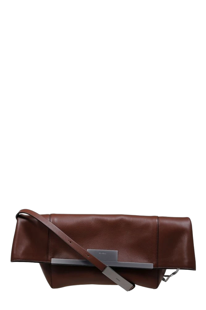 Max Mara 로고가 새겨진 폴드오버 탑 클러치 백