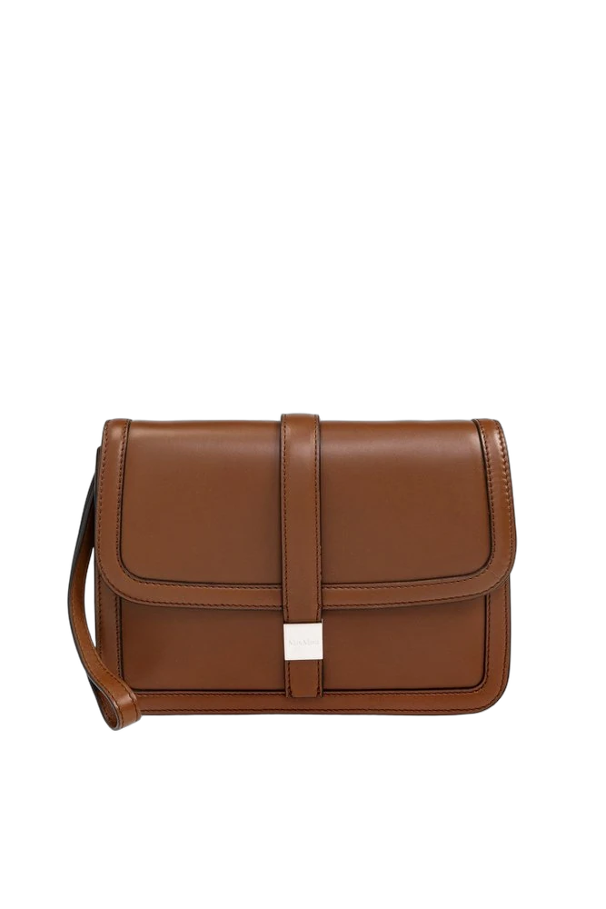 Max Mara 로고가 새겨진 폴드오버 탑 클러치 백