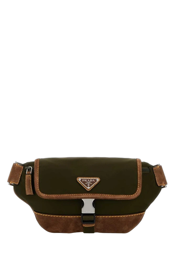 프라다 Prada 로고 플라크 지퍼 벨트 백 제품 사진