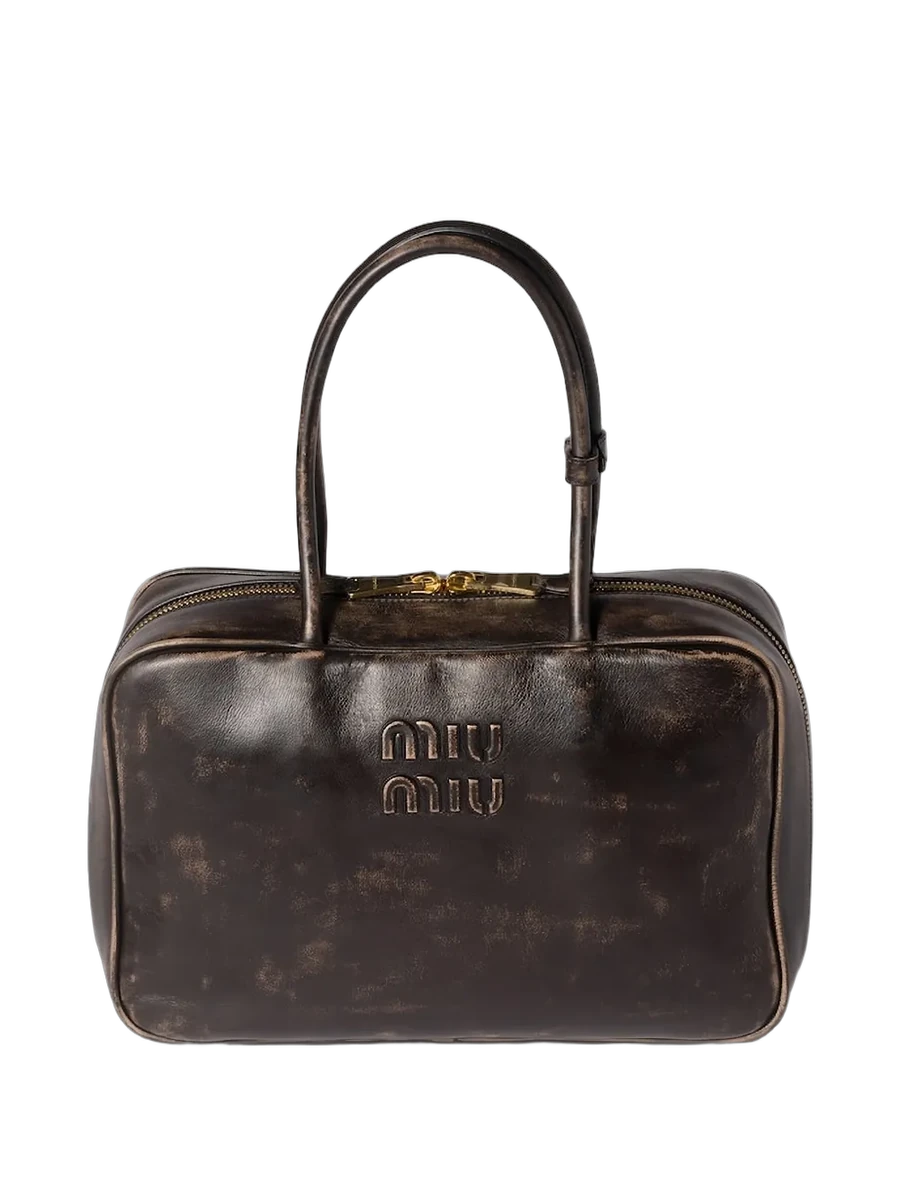 미우미우 Miu Miu Beau logo-embossed Leather Shoulder Bag 제품 사진 미우미우 Miu Miu Beau logo-embossed Leather Shoulder Bag 제품 사진