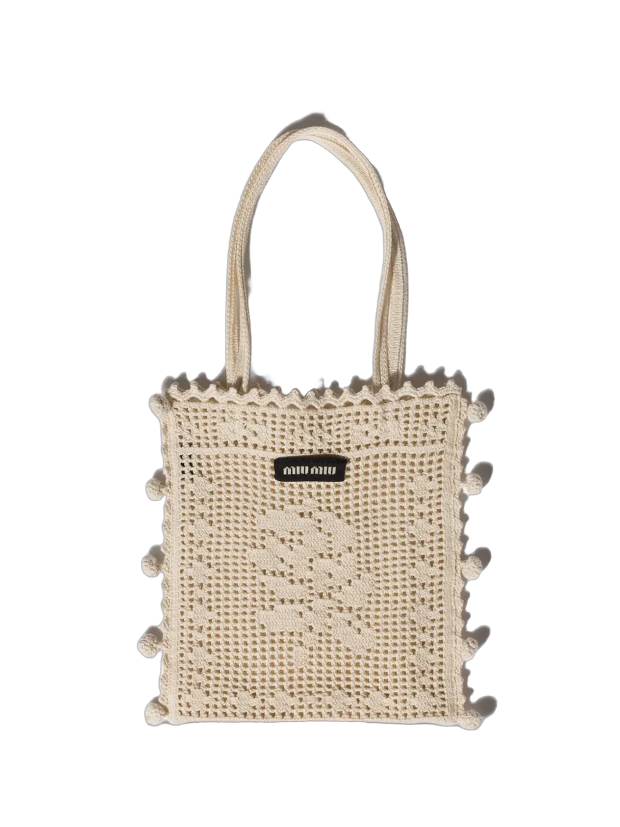 미우미우 Miu Miu Cotton Crochet Handbag 제품 사진 미우미우 Miu Miu Cotton Crochet Handbag 제품 사진