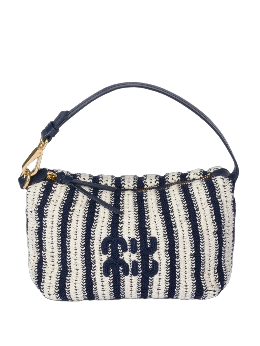 미우미우 Miu Miu Crochet And Leather Pouch 제품 사진 미우미우 Miu Miu Crochet And Leather Pouch 제품 사진