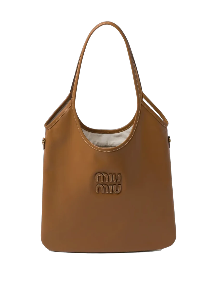 미우미우 Miu Miu Ivy logo-patch Leather Shoulder Bag 제품 사진 미우미우 Miu Miu Ivy logo-patch Leather Shoulder Bag 제품 사진
