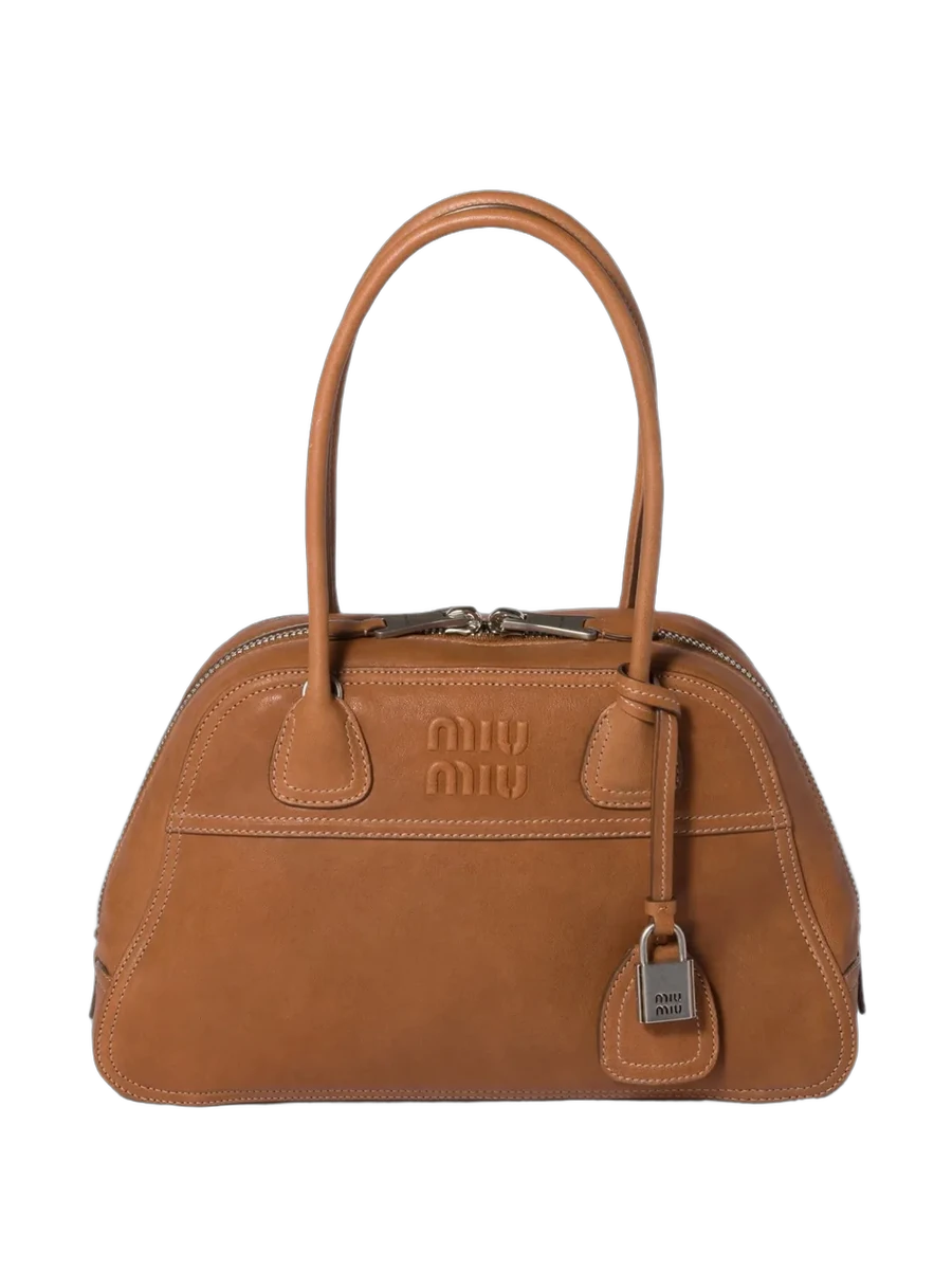미우미우 Miu Miu Vivant logo-embossed Tote Bag 제품 사진 미우미우 Miu Miu Vivant logo-embossed Tote Bag 제품 사진