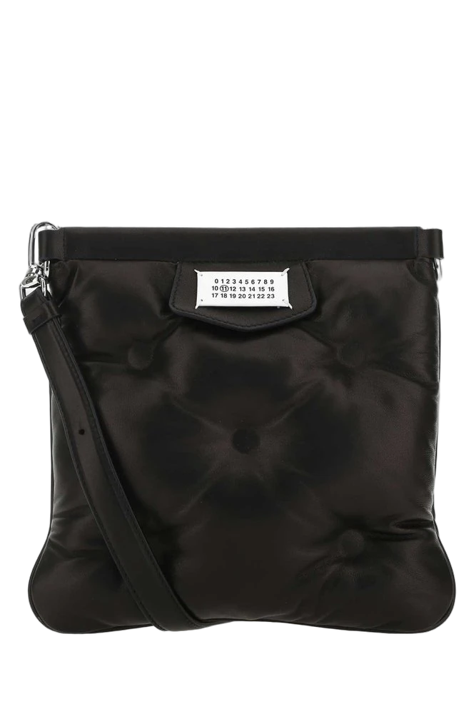 Maison Margiela 퀼팅 로고 패치 메신저 백