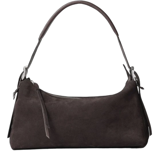 Belted baguette bag