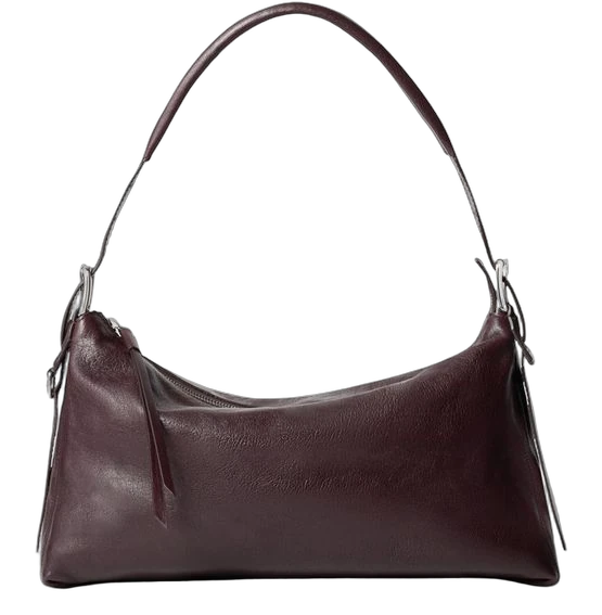 Belted baguette bag