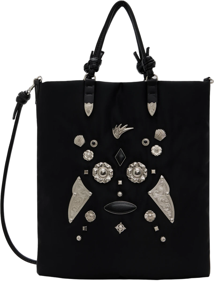 블랙 나일론 가비 토트백