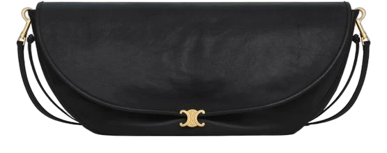 Halfmoon soft Triomphe bag in supple shiny lambskin