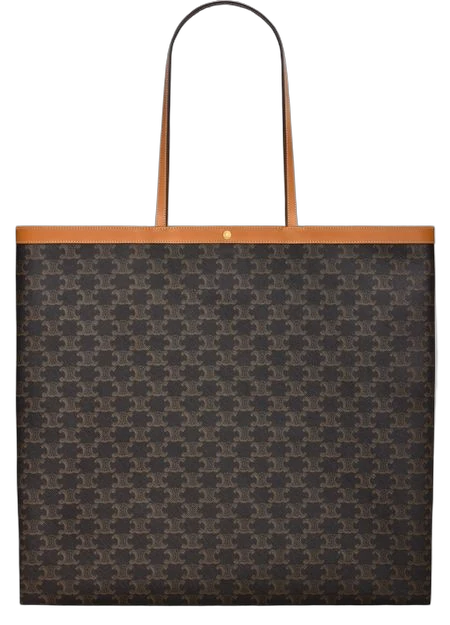 Large flat shopper in triomphe canvas