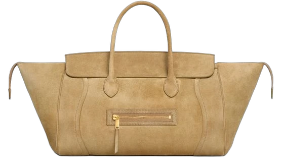Medium new luggage in suede calfskin