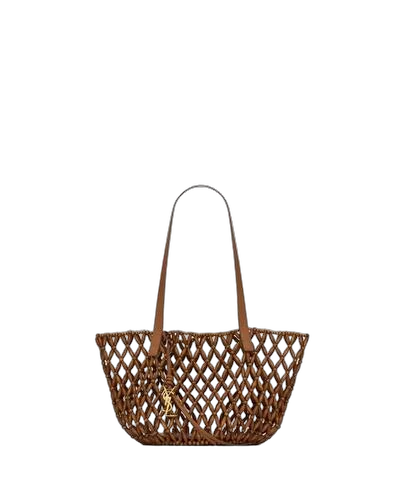 생로랑 우드 비즈 소재 PANIER 스몰 백 제품 사진