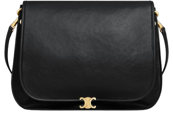 Soft Triomphe besace  in supple shiny lambskin